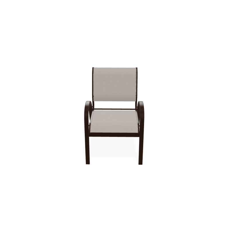 Chaise de patio empilable Hiraku, Naturel, Kona texturé