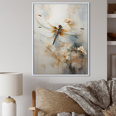 Dragonfly Delight - Dragonfly Framed Canvas Print