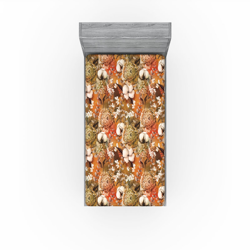 Drap-housse motif hortensia Ambesonne