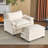 51.9'' W Double Layer Cushion Accent Chair With Ottoman-262945484