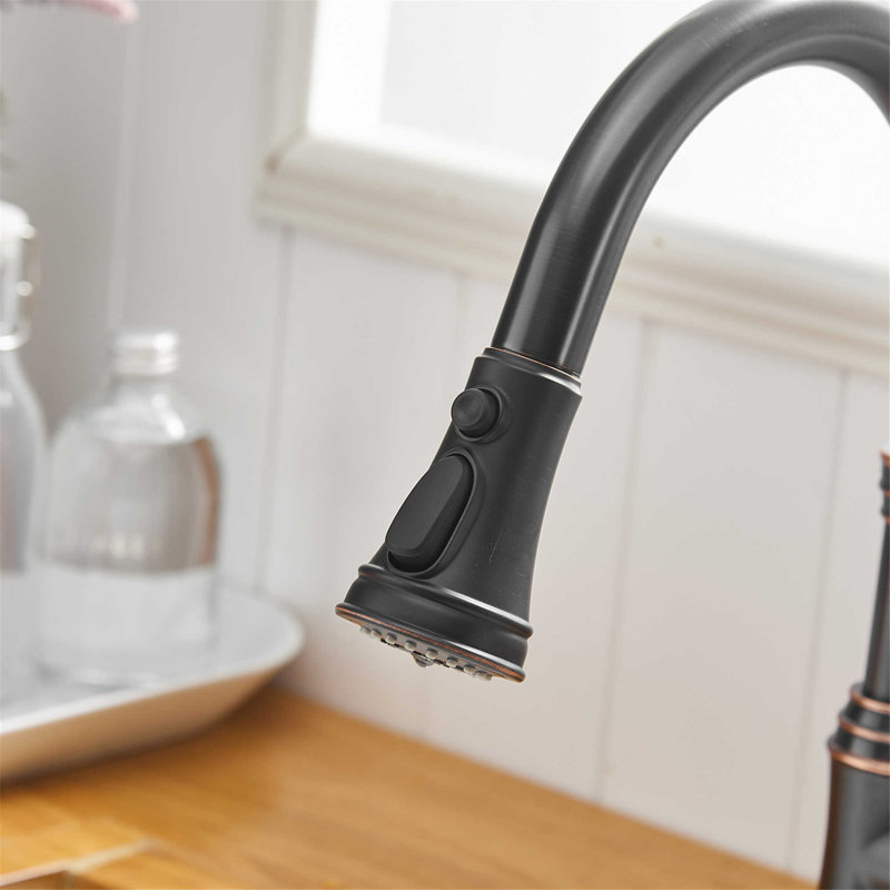 KIKO HOME Pull Down Kitchen Faucet, Oil Rubbed Bronze
