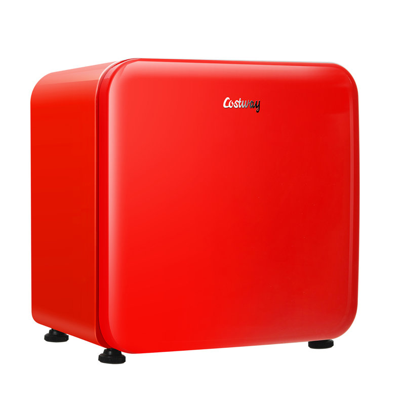 Costway 1,6 pi³ Mini réfrigérateur autoportant, Rouge
