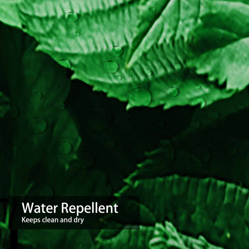 Rideau de douche vert à motif de feuilles vertes tropicales avec 12 crochets, L 72 po x l 72 po
