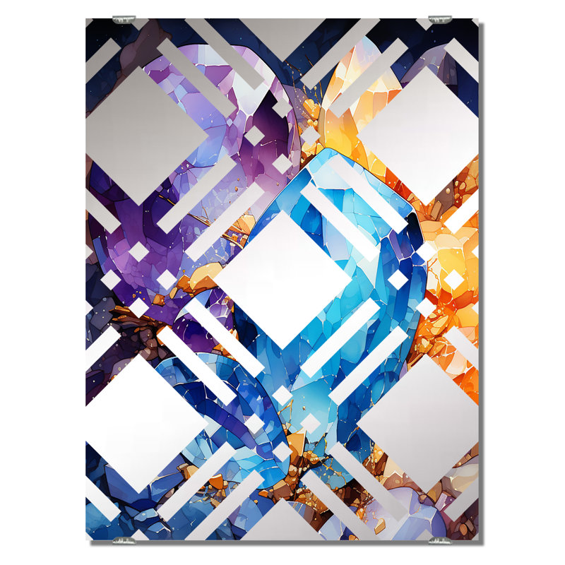 Miroir mural Snay - Stone Geode MIR136133, 32 po x 24 po