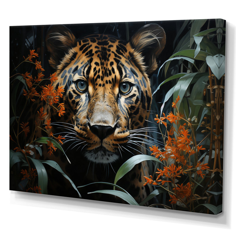 «Leopard Silent Stalk II», reproduction sur toile, H 30 po x l 40 po, Toile tendue