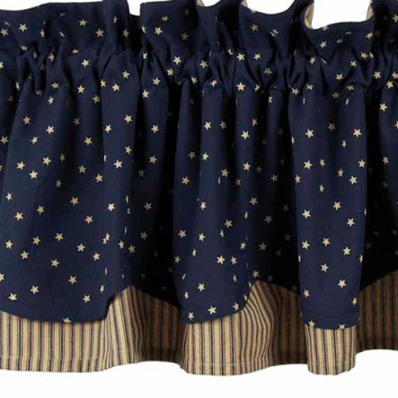 Jupe de fenêtre 72" salem star fairfield, Indigo