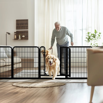 Outdoor Metal Outdoor Indoor Dog Pen with Door
