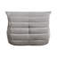 Chaise de salon moderne, microfibre grise, base antidérapante, microfibre de luxe confortable et antidérapante