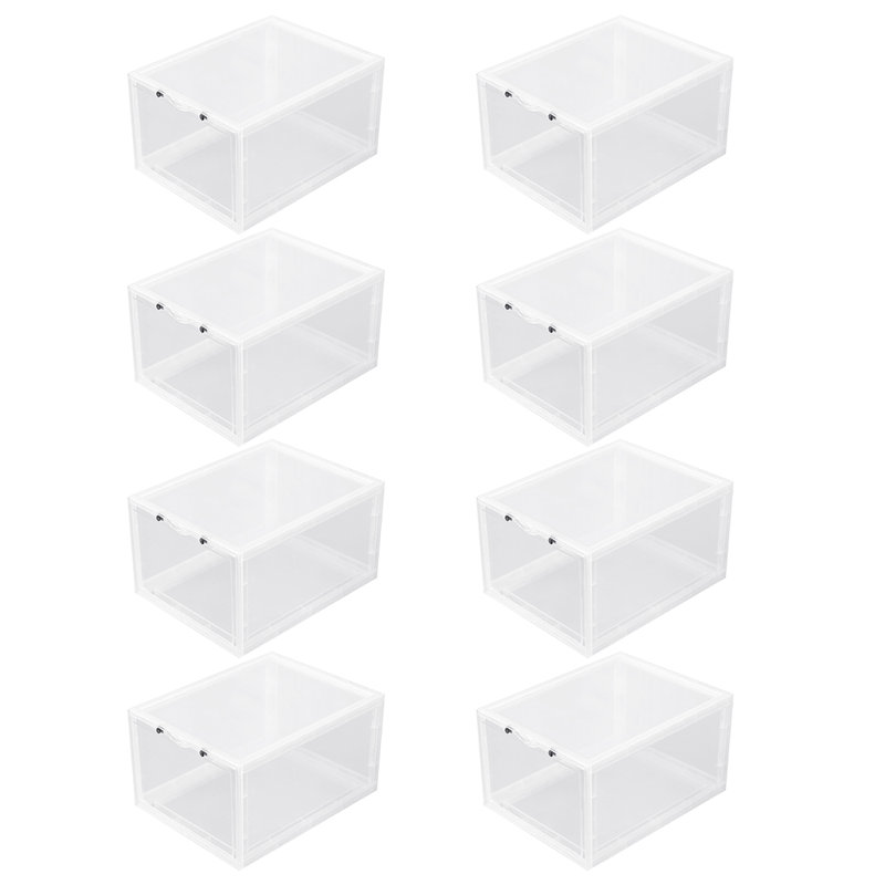 8 Pair Stackable Shoe Storage Box