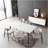 Porcelain Dining Table White 70"