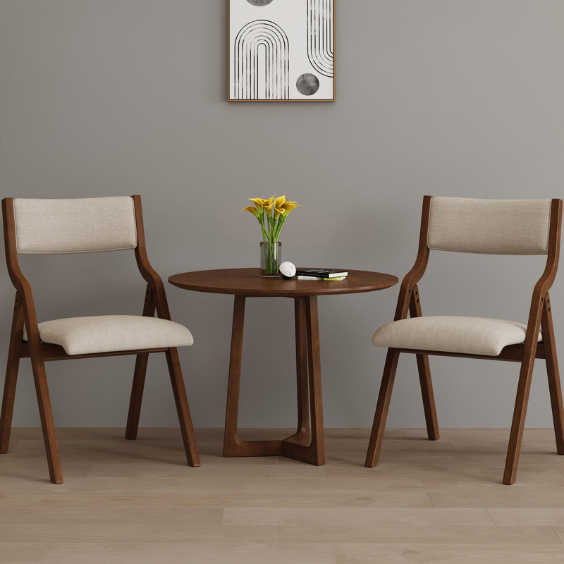 Chaise pliante ergonomique - taupe et noyer, éponge à haute résilience, salle à manger pliable sans assemblage en noyer crème confortable, peu encombrante,