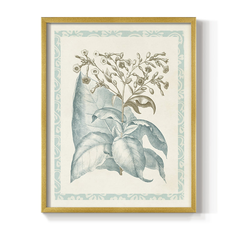 Willow Blue Besler I, reproduction encadrée - bois massif, Or, H 20 po x l 16 po