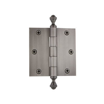 Charnière résidentielle 3,5" avec coins carrés acorn tip
