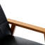 Chaise de loisirs Mid-Century moderne avec accoudoirs et pieds en bois massif, chaise d'appoint