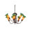 Greenbriar Oak 7 - Light Glass Chandelier