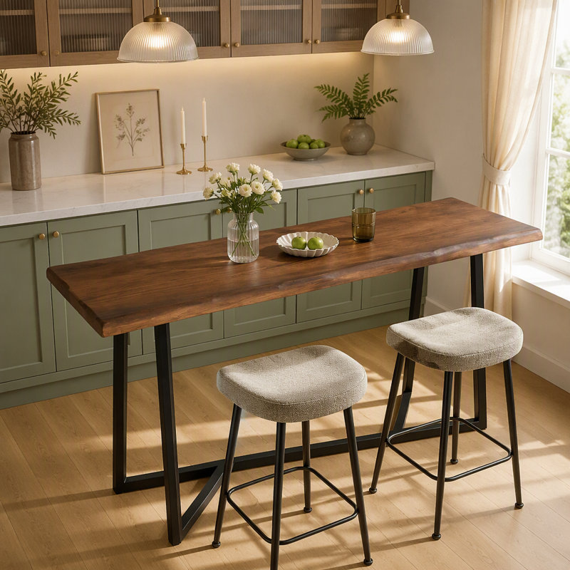 Table de bar en bois massif