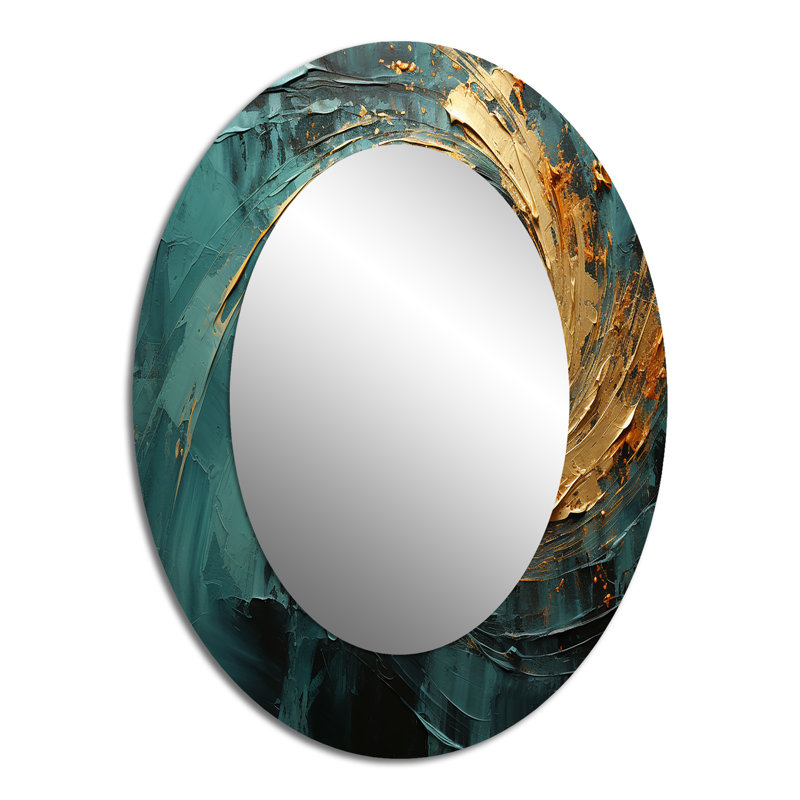 Miroir mural doré émeraude doré, 40 po x 30 po