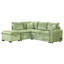 Lit modulaire convertible avec rangement, 2 coussins, ports électriques - Rangement ergonomique et agile, Douilles pour le salon, Design doux et confortable-2027944784