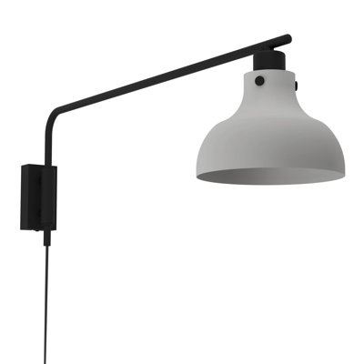 Jaquory Steel Plug-in Armed Sconce