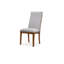 Ensemble de 2 chaises d'appoint de salle à manger Jeyn, bois franc massif, polyester gris clair