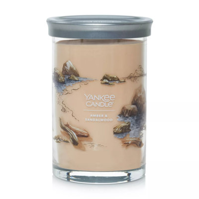 Signature Amber & Sandalwood Scented Candle