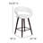 Palafox Contemporary Vinyl Counter & Bar Height Stool with Cappuccino Wood Frame-265918621-202244948