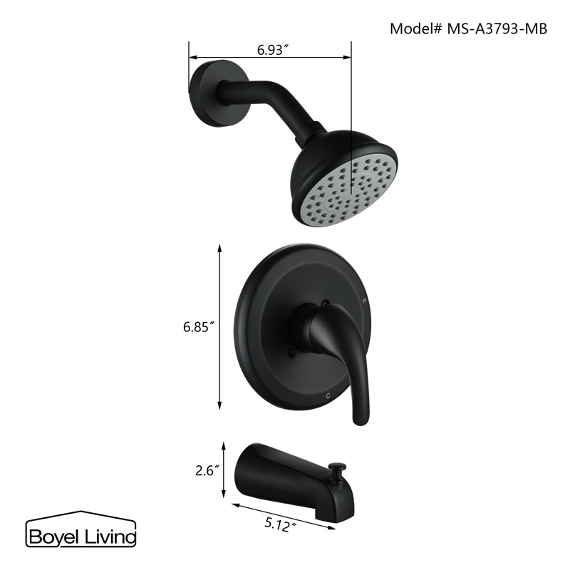 Complete Shower System with Rough in-Valve