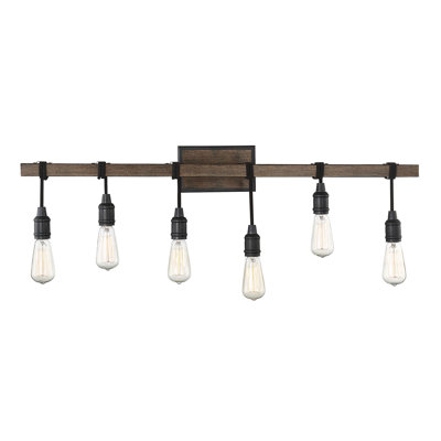 Eleesia 6-Light Dimmable Bronze/Brown Vanity Light