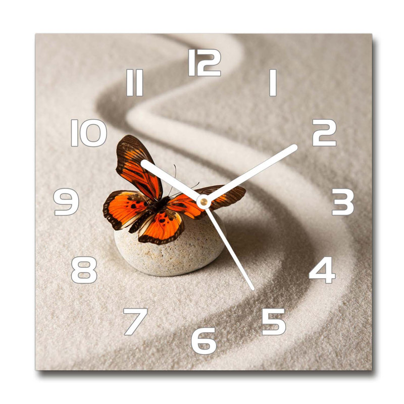 Haukom Glass Wall Clock, White
