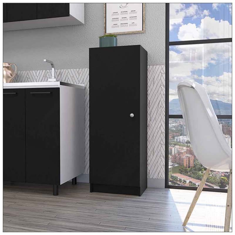 Miami Single Door Pantry, Four Shelves