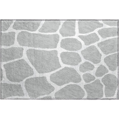 Premium Machine Washable Kishonna AMF45 Gray Rug