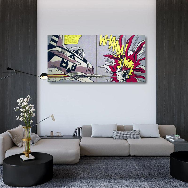 Whaam, c.1962 (Diptich - deux panneaux), H 23 po x l 48 po