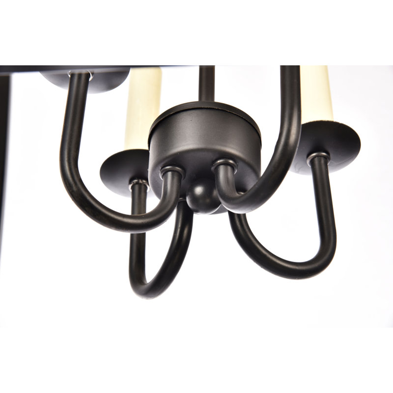 Lustre carré Myler, Noir, 4 lumières, H 26,6 po x l 20 po x P 20 po