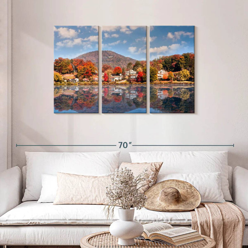 Lac Sebbie Junaluska en automne, H 28 po x l 45 po