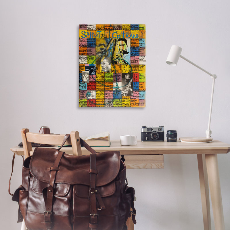 «Saint John Coltrane Collage» par Sabin, H 40 po x l 30 po