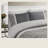 Luxurious King/cal King Bedding Sets, Premium Polyester, Modern Striped Design