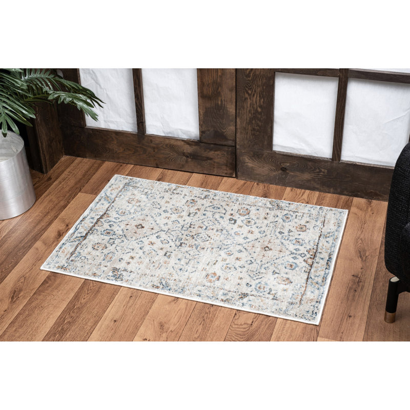 Beige Area Rug, 2x3, Stain , Built For Heavy Traffic In Homes 2x3 Ft. Suited High-traffic City, Rectangle 2' x 3'