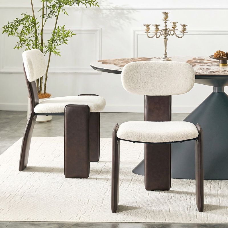 Chaises de salle à manger, Blanc cassé