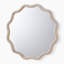 Damma Solid Wood Wavy Circular Hallway Wall Mirror - Modern Elegant Design