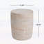 Outdoor and Indoor End Table with Elegant Travertine Finish,No assembly
