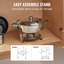 Ensemble de buffet à vaisselle rond 6 pte en acier inoxydable