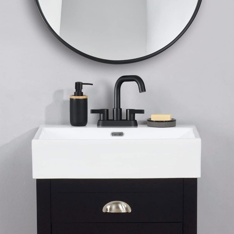 Bathroom faucet with 360 degree turn spout, Matt Black