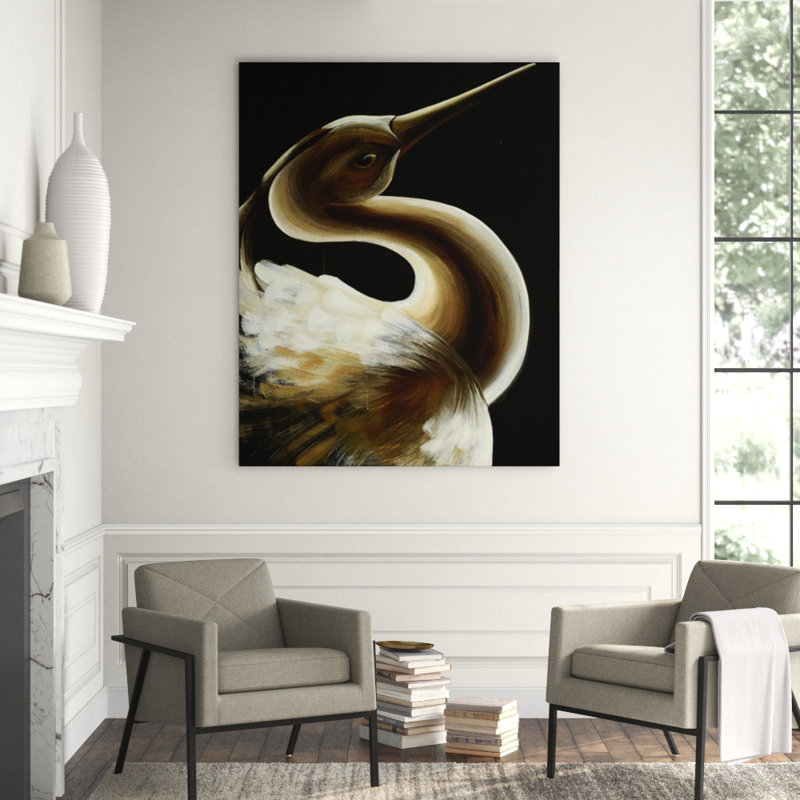 Bird Print, Brush Gel, 68" H x 54" W