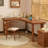 Walnut L-Shaped Solid Wood desks-108205578-108205580