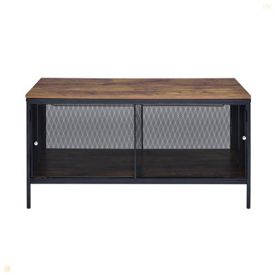 Coffee Table With 4 Sliding Doors