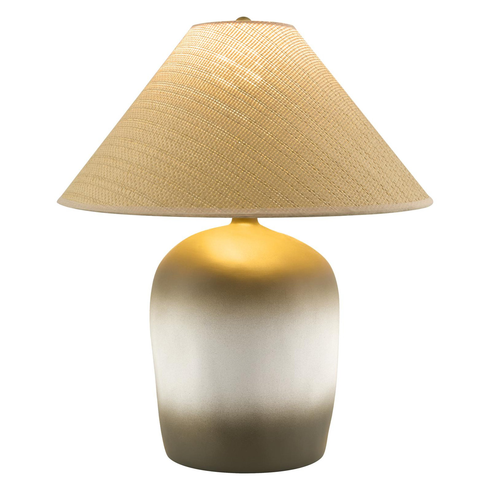 Danica Table Lamp, Gray/White, Rattan Empire