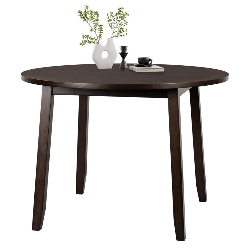 Brown Round Solidwood Dining Table