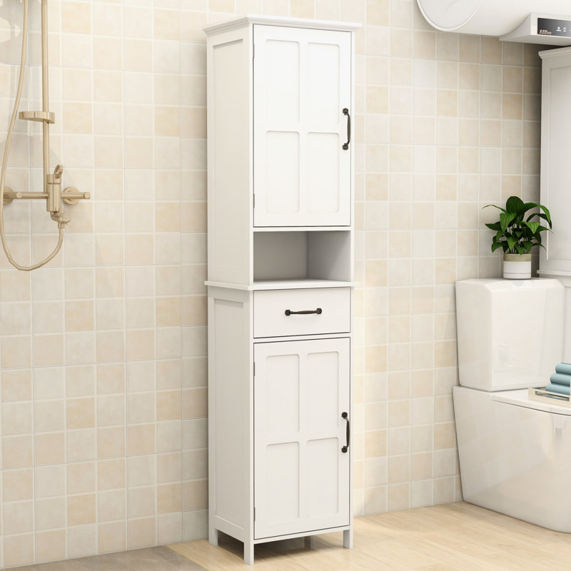 Armoire sur pied Slim White
