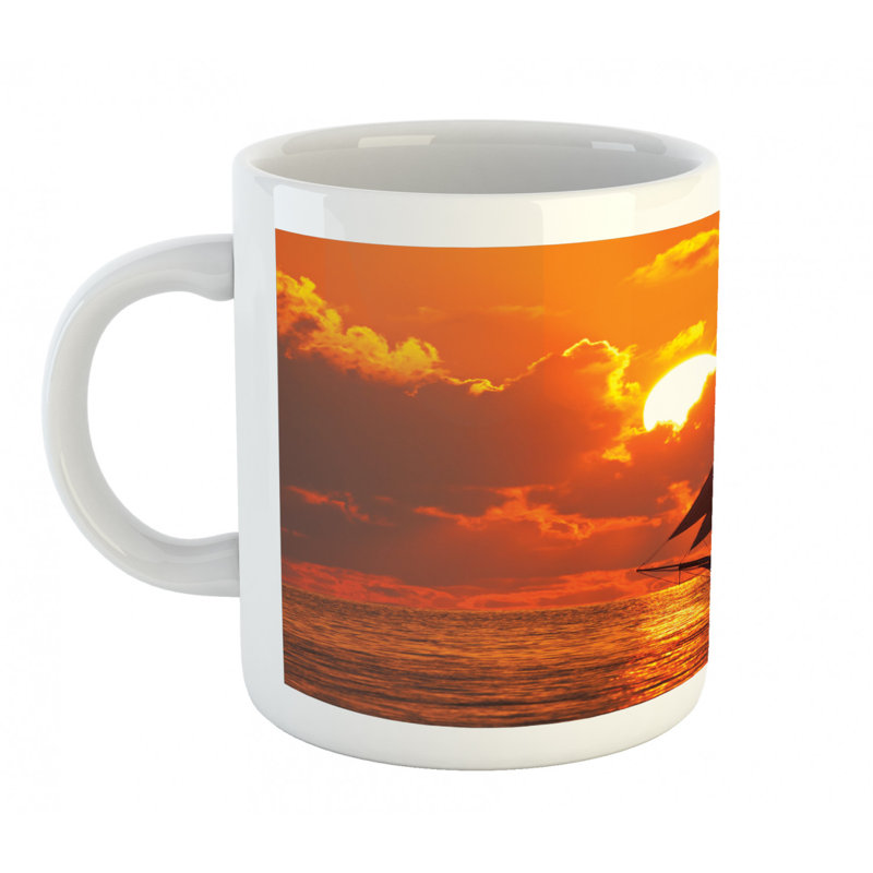 Grande tasse à café voilier