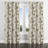 Country Farmhouse Curtains for bedroom - Black Azaylea Grommet Curtain - 1 Panel-290260502-290260493